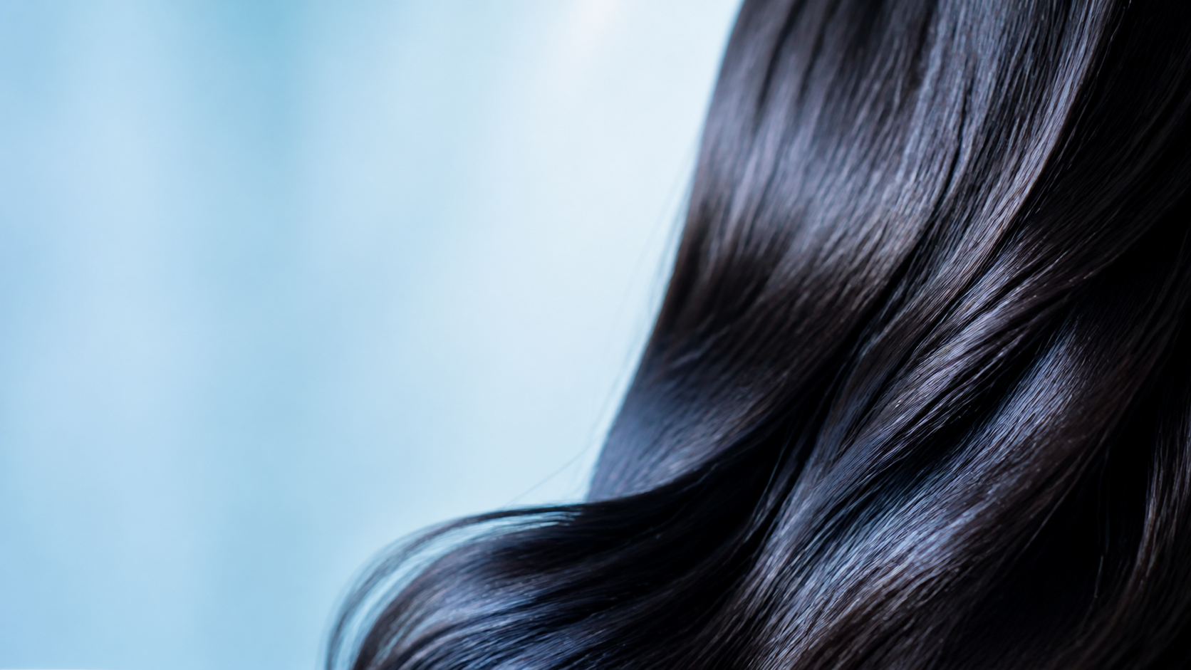 Healthy, glossy dark hair